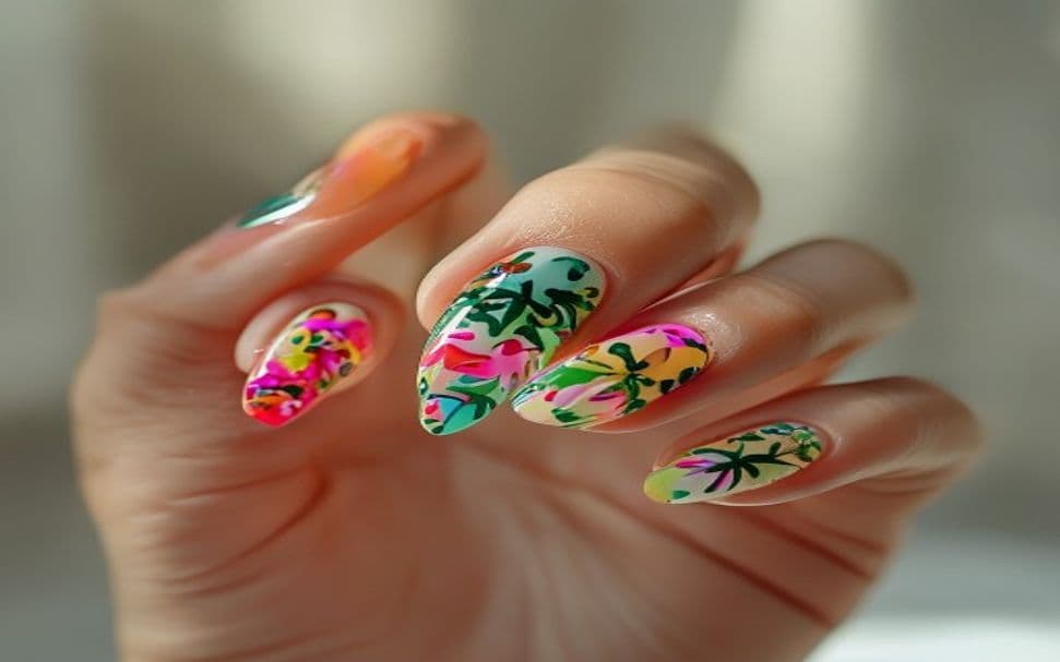 Alongamento de unhas em gel com strass