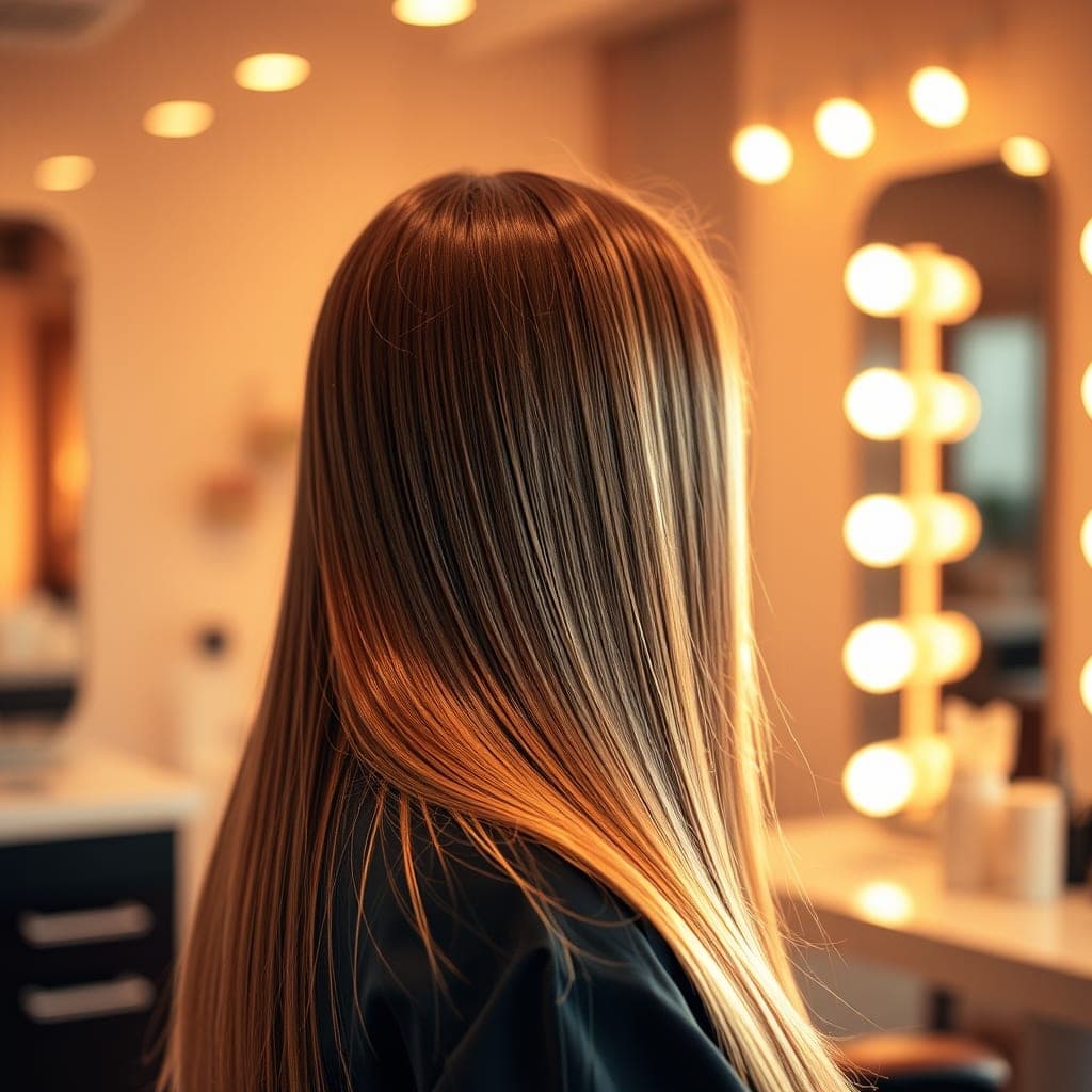 Cabelo alinhado após progressiva