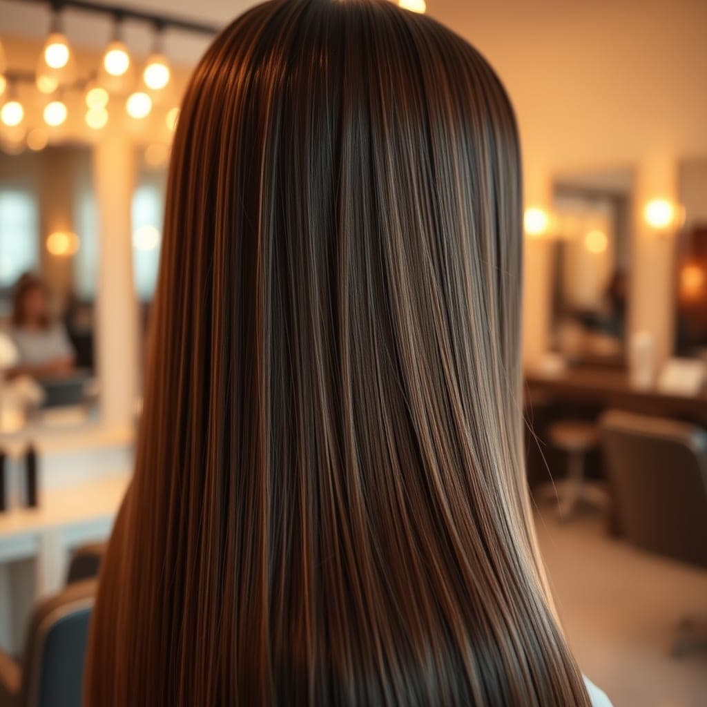 Escova modeladora com brilho feita no salão Biia Souza, Ilha de Itaparica