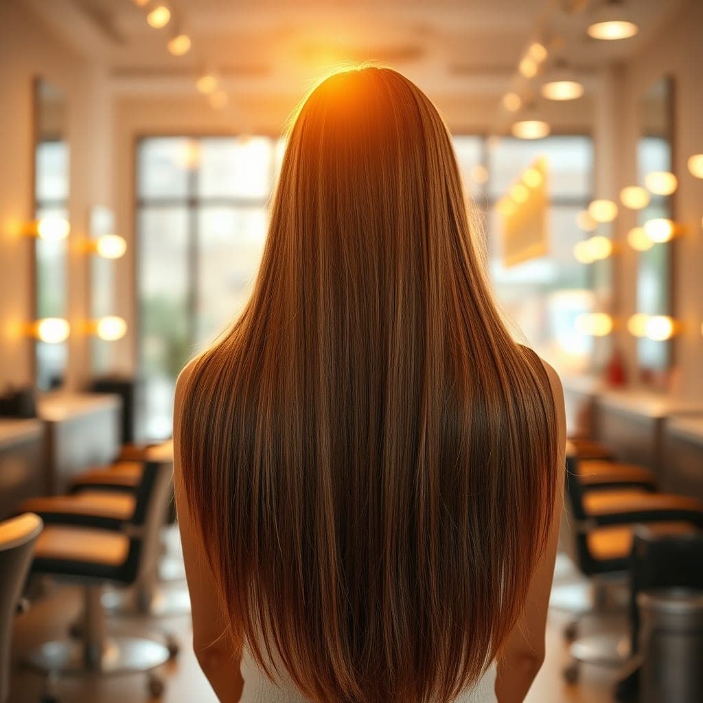 Cabelo longo com mega hair aplicado